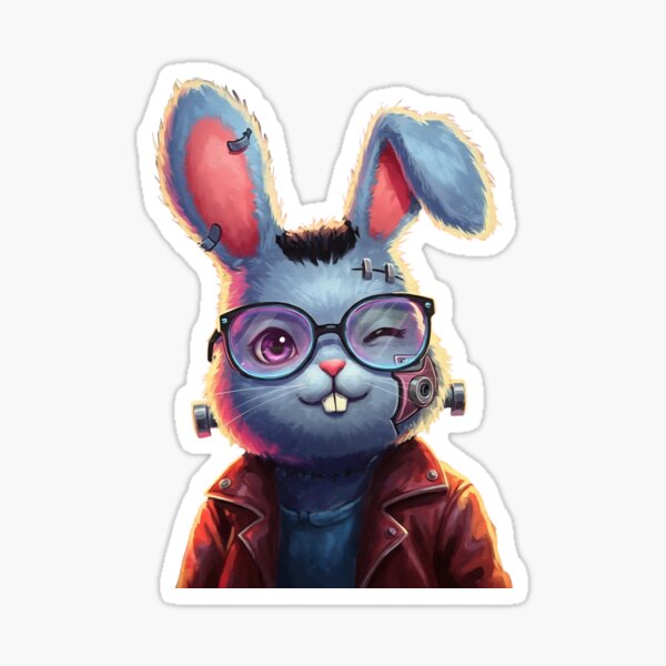 Frankenpetz Bunnyz - Neon Rocker Bunny (Unit #05) Sticker
