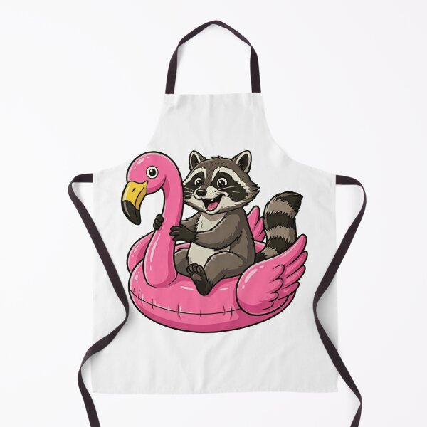 Item preview, Cute Raccoon in Pink Flamingo Pool Float designed and sold by k3rstman1.
