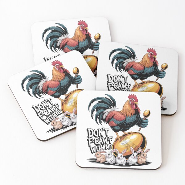 Item preview, Don't F-Caw-F With Me Funny Easter Rooster Golden Egg T-Shirt V9 designed and sold by DarylWelsh2024.