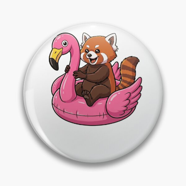 Item preview, Cute Red Panda Pink Flamingo Pool Float Summer designed and sold by k3rstman1.
