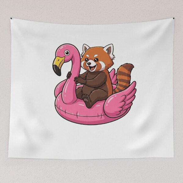 Item preview, Cute Red Panda Pink Flamingo Pool Float Summer designed and sold by k3rstman1.