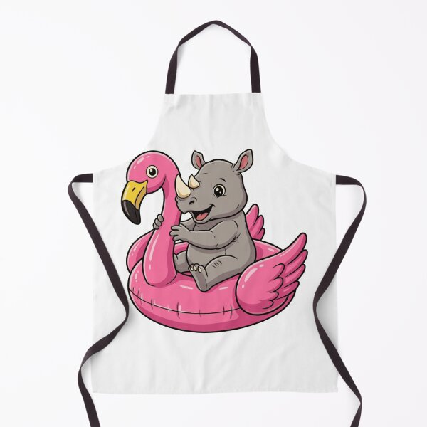 Item preview, Cute Rhino in Pink Flamingo Pool Float designed and sold by k3rstman1.