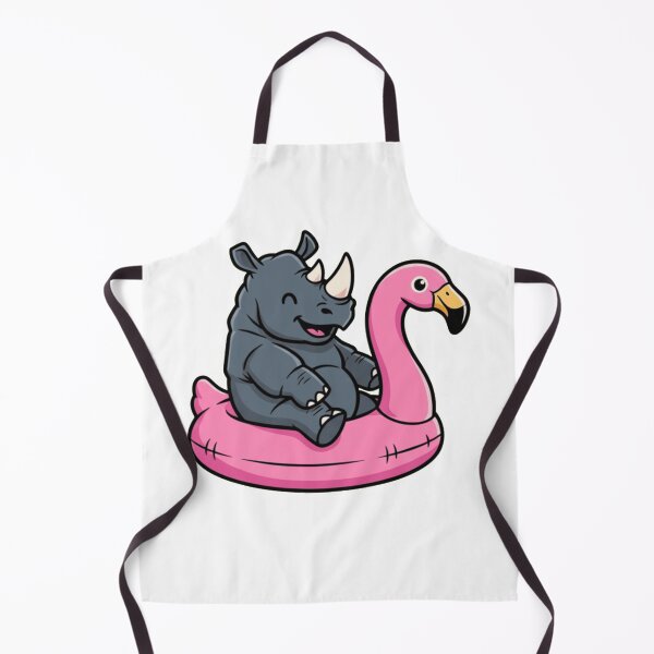Item preview, Cute Rhinoceros on Pink Flamingo Pool Float designed and sold by k3rstman1.