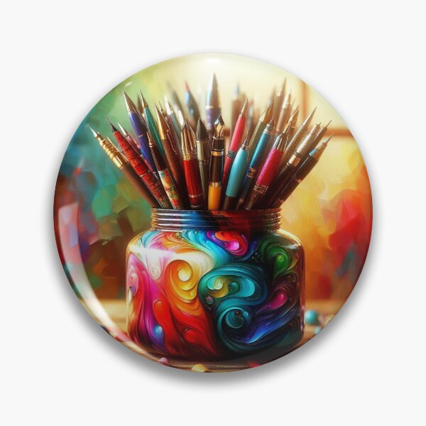 Item preview, The Colorful Pen Jar: Creative Swirls designed and sold by daweave77.