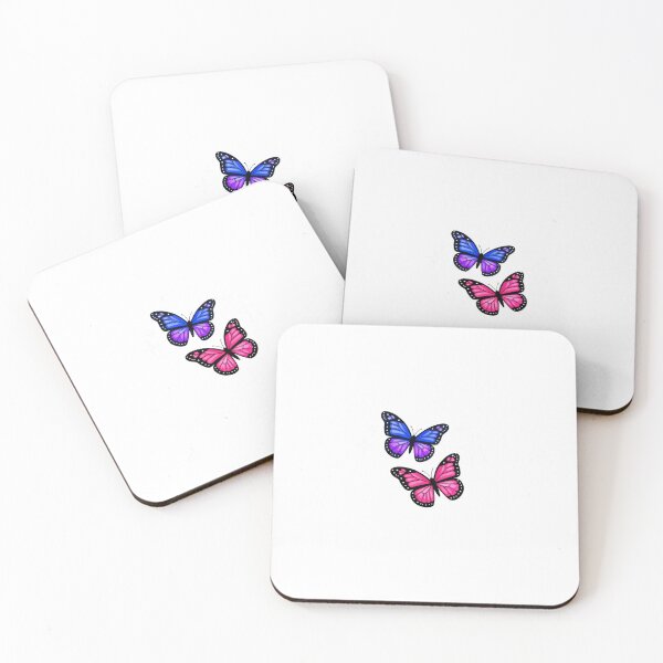 Artikelvorschau, Butterfly Duo Sticker Pink Purple Blue Gradient Sparkle Aesthetic entworfen und verkauft von xbt01j.