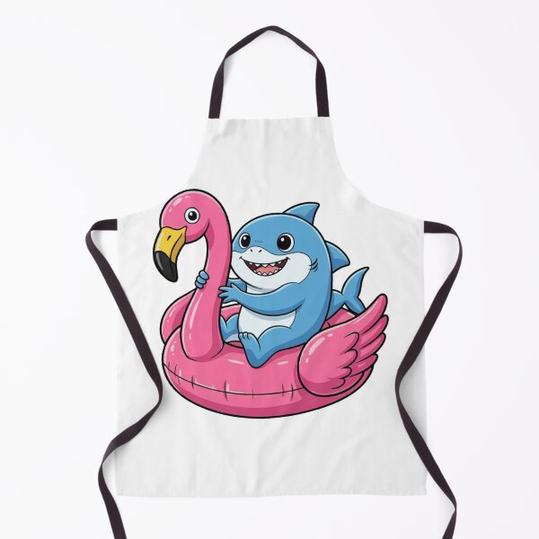 Item preview, Cute Kawaii Shark on Pink Flamingo Pool Float designed and sold by k3rstman1.