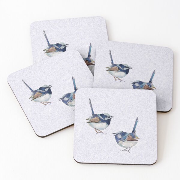 Item preview, Blue wrens green pebbles bigger designed and sold by pamfox.