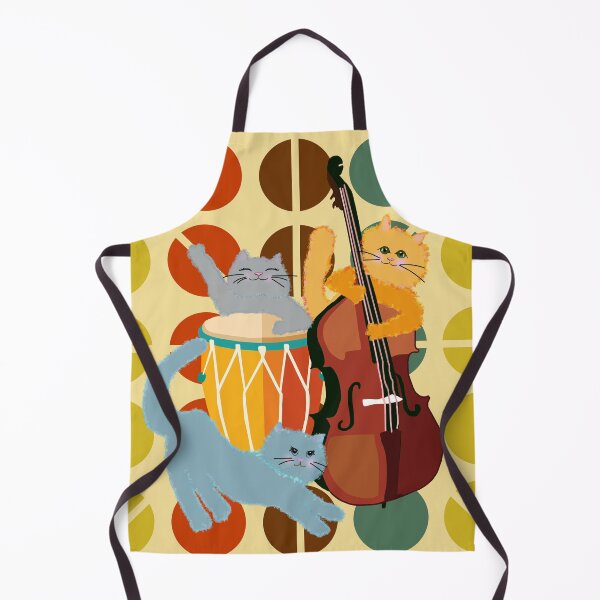 Item preview, Three Cat Jam Session – Retro Jazz Cats Playing Music designed and sold by MidModMagic.