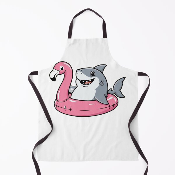 Item preview, Cute Shark in Pink Flamingo Pool Float designed and sold by k3rstman1.