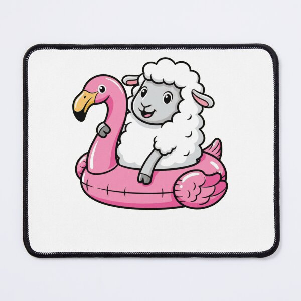 Item preview, Cute Sheep in Pink Flamingo Pool Float designed and sold by k3rstman1.