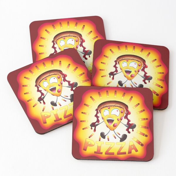 Item preview, Fiery Anime Pizza Character Kawaii designed and sold by TacticArtsSt0re.