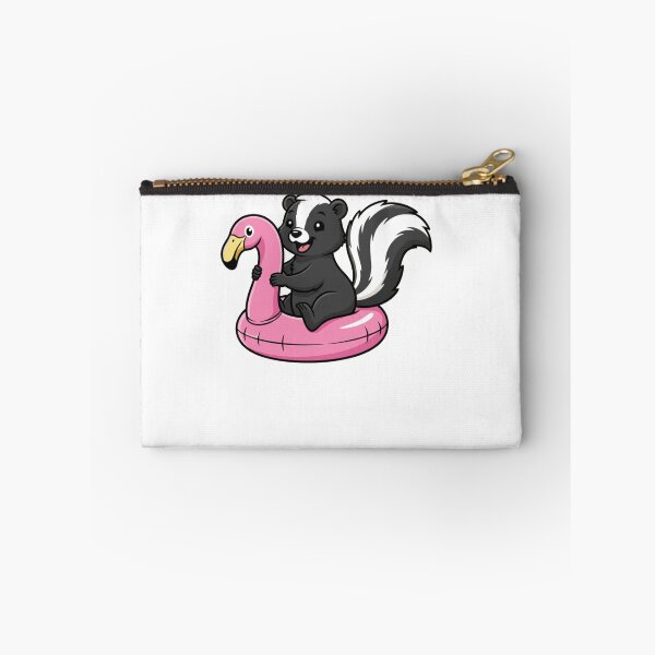 Item preview, Cute Skunk Relaxing on Pink Flamingo Float designed and sold by k3rstman1.