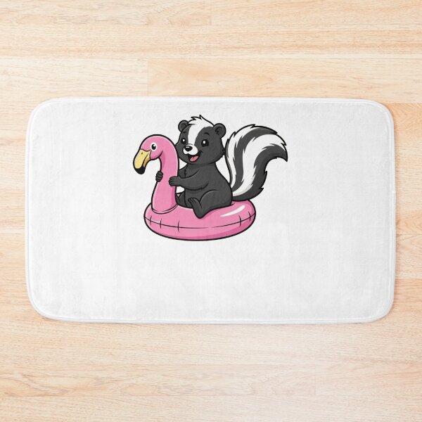 Item preview, Cute Skunk Relaxing on Pink Flamingo Float designed and sold by k3rstman1.