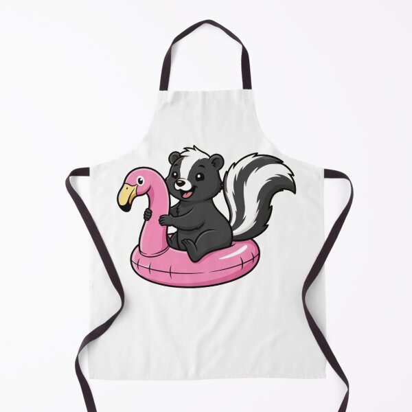 Item preview, Cute Skunk Relaxing on Pink Flamingo Float designed and sold by k3rstman1.