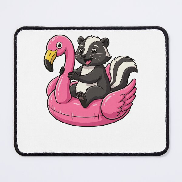 Item preview, Cute Skunk on Pink Flamingo Pool Float designed and sold by k3rstman1.
