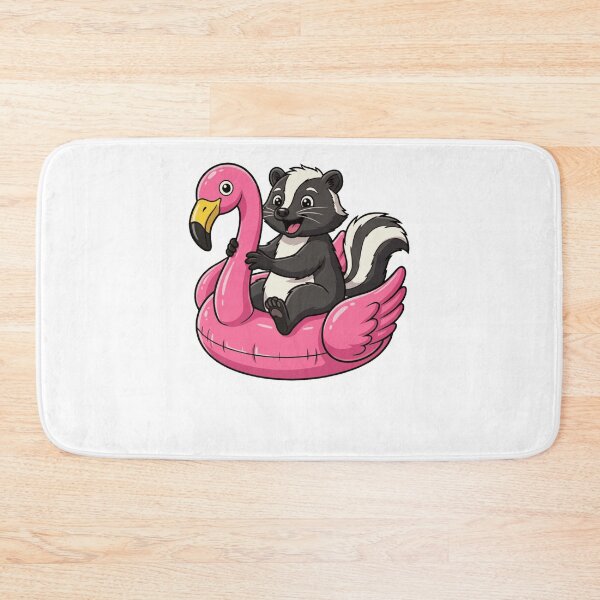 Item preview, Cute Skunk on Pink Flamingo Pool Float designed and sold by k3rstman1.