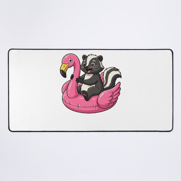 Item preview, Cute Skunk on Pink Flamingo Pool Float designed and sold by k3rstman1.