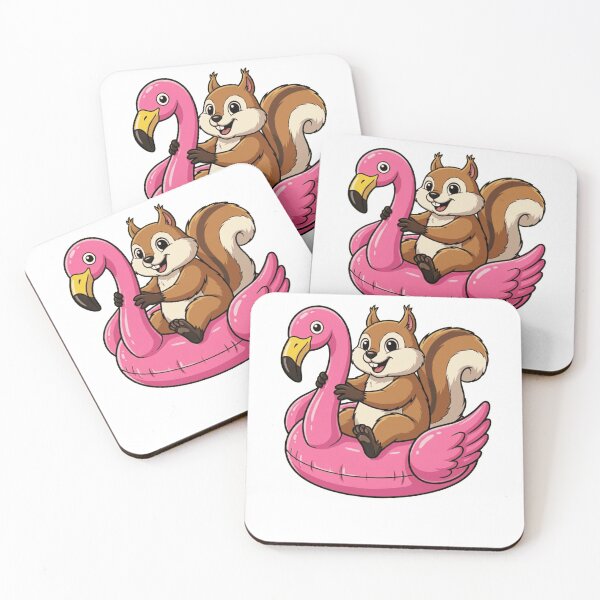 Item preview, Cute Squirrel on Pink Flamingo Pool Float designed and sold by k3rstman1.