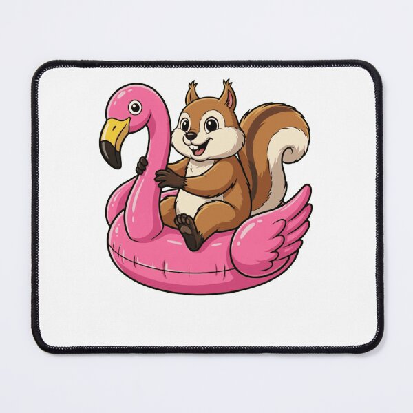 Item preview, Cute Squirrel on Pink Flamingo Pool Float designed and sold by k3rstman1.