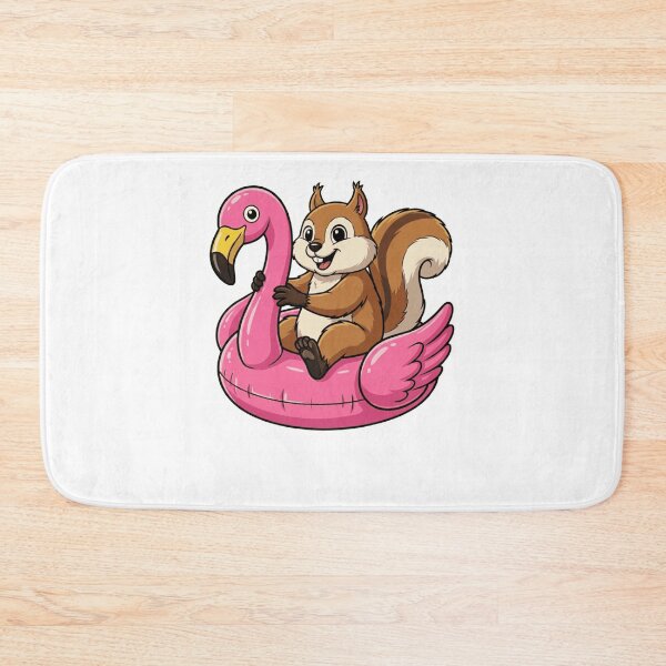 Item preview, Cute Squirrel on Pink Flamingo Pool Float designed and sold by k3rstman1.