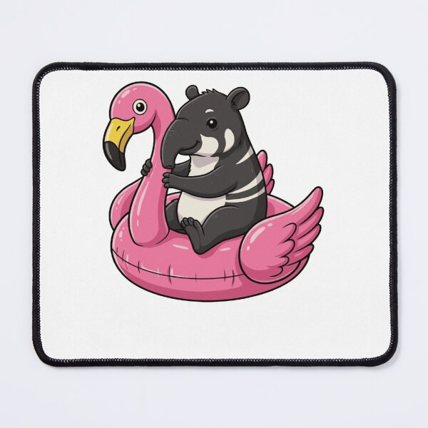 Item preview, Cute Tapir in Pink Flamingo Pool Float designed and sold by k3rstman1.