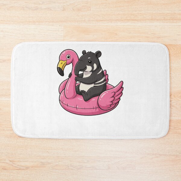 Item preview, Cute Tapir in Pink Flamingo Pool Float designed and sold by k3rstman1.