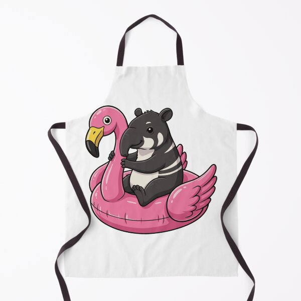 Item preview, Cute Tapir in Pink Flamingo Pool Float designed and sold by k3rstman1.