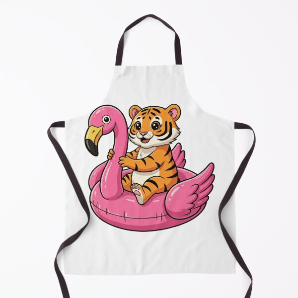 Item preview, Cute Tiger Cub on Pink Flamingo Float designed and sold by k3rstman1.