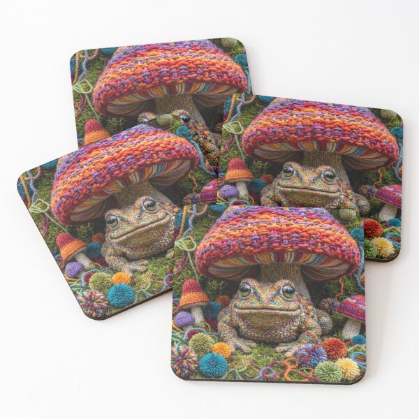Item preview, Yarn Toad Under Yarn Toadstool designed and sold by Tridentulus.