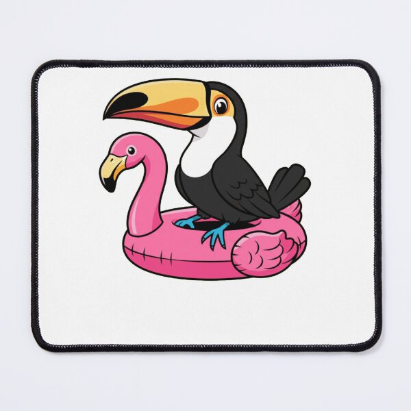 Item preview, Cartoon Toucan on Pink Flamingo Pool Float designed and sold by k3rstman1.