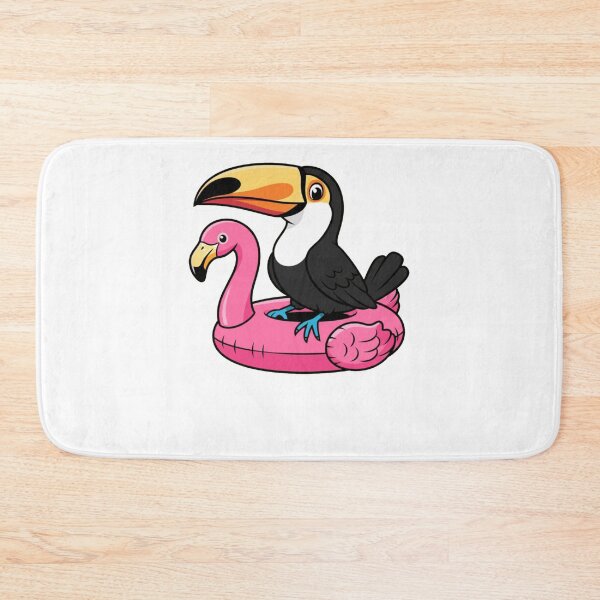 Item preview, Cartoon Toucan on Pink Flamingo Pool Float designed and sold by k3rstman1.