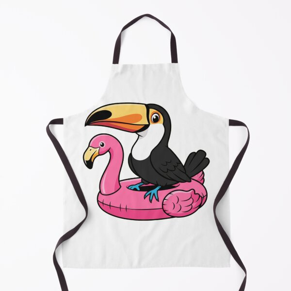 Item preview, Cartoon Toucan on Pink Flamingo Pool Float designed and sold by k3rstman1.
