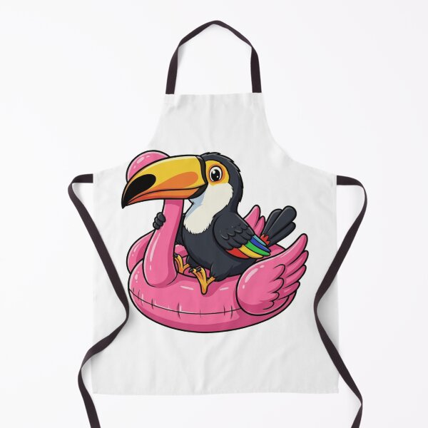 Item preview, Cute Tropical Toucan Bird on Flamingo Float designed and sold by k3rstman1.