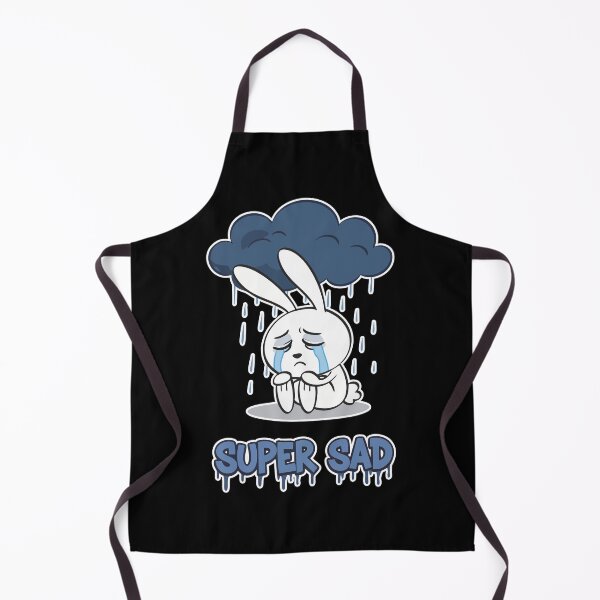 Item preview, Super Sad Bunny Crying Under Rain Cloud Cartoon designed and sold by Taridesign.