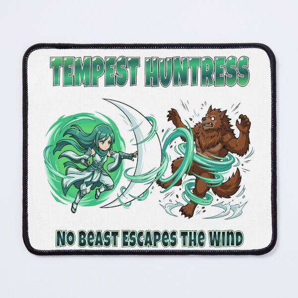 Item preview, Anime Tempest Huntress vs Werewolf Wind Magic Battle Art designed and sold by AmazingEG.