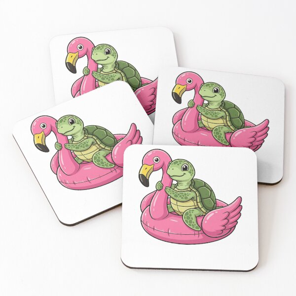 Item preview, Cute Turtle on Pink Flamingo Pool Float designed and sold by k3rstman1.