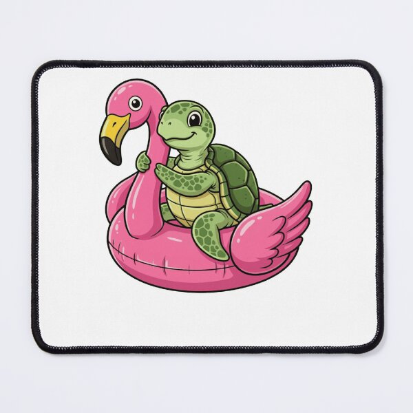 Item preview, Cute Turtle on Pink Flamingo Pool Float designed and sold by k3rstman1.