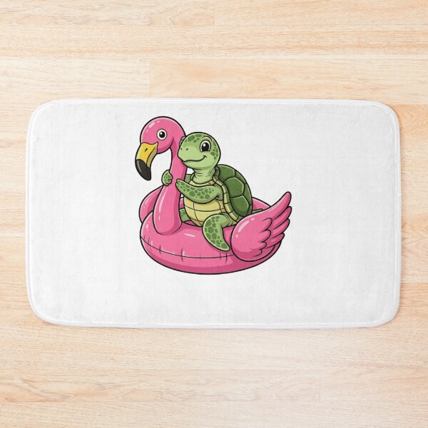 Item preview, Cute Turtle on Pink Flamingo Pool Float designed and sold by k3rstman1.