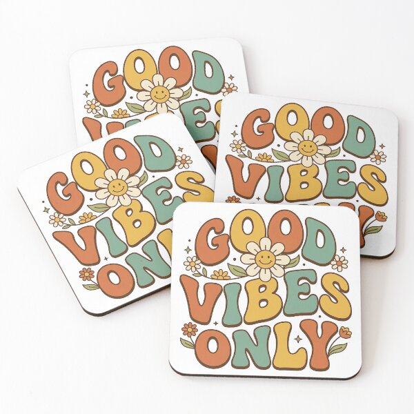 Item preview, Good Vibes Only Wavy Colorful Retro - Groovy Aesthetic Sticker designed and sold by helenostore.