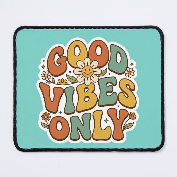 Item preview, Good Vibes Only Wavy Colorful Retro - Groovy Aesthetic Sticker designed and sold by helenostore.