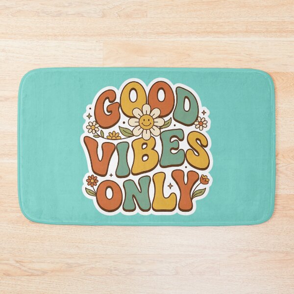 Item preview, Good Vibes Only Wavy Colorful Retro - Groovy Aesthetic Sticker designed and sold by helenostore.
