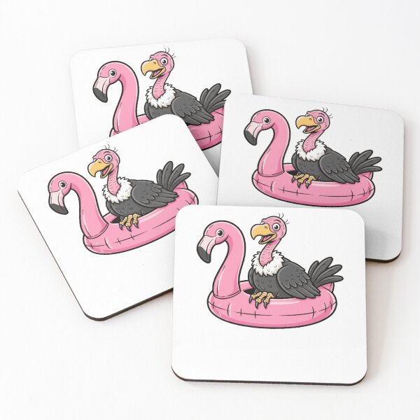 Item preview, Funny Vulture in Pink Flamingo Pool Float designed and sold by k3rstman1.