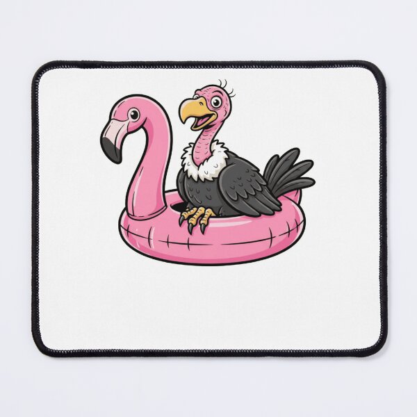 Item preview, Funny Vulture in Pink Flamingo Pool Float designed and sold by k3rstman1.