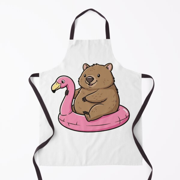 Item preview, Cute Wombat Riding Pink Flamingo Pool Float designed and sold by k3rstman1.