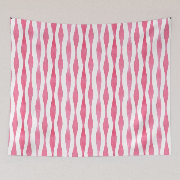Item preview, Pink Vertical Waves Painted by Hand in Watercolor designed and sold by andrebalest.art.