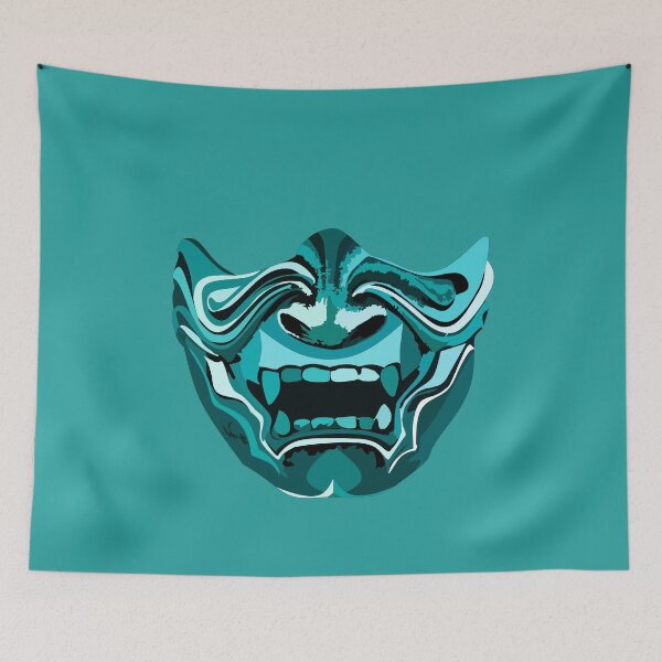 Item preview, Light blue shogun mask designed and sold by BLUEiceberg.