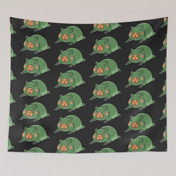 Item preview, Flat Capy Energy - Goofy Forest Green Capybara designed and sold by AdriqnArt.