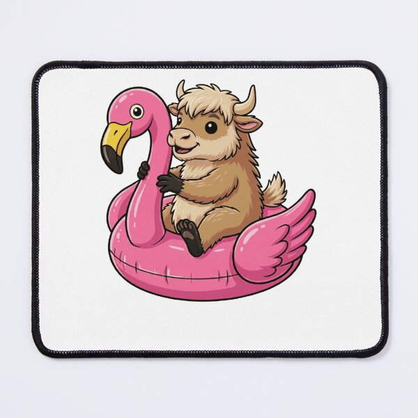 Item preview, Cute Yak on Pink Flamingo Pool Float designed and sold by k3rstman1.