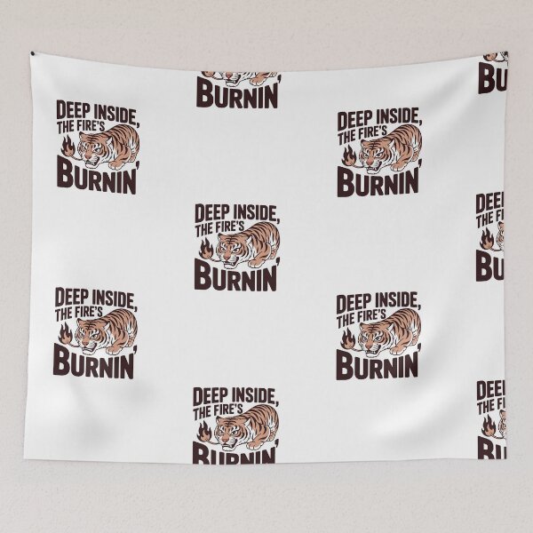 Item preview, ABANT – "Deep Inside, The Fire's Burnin'" | Vintage Tiger Essential designed and sold by 1001T-Shirt.