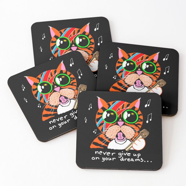 Item preview, Dreamer Cat with Lightning Bolt – Music Lover by Sarnia de la Mare designed and sold by Tale Teller Club.